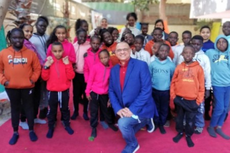 The African-Asian union (AFASU) holds a sports training course on therapeutic and rehabilitative yoga for African refugee children in the Arab Republic of Egypt.