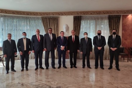 The delegation of the African-Asian Union  (AFASU) visits His Excellency the Ambassador of Azerbaijan in Cairo