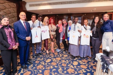 The African-Asian union  (AFASU),organizes a training program for children of African refugees in the Arab Republic of Egypt.